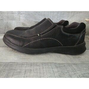 Clarks Cotrell Slip-On Black Leather Casual Shoes Size 8